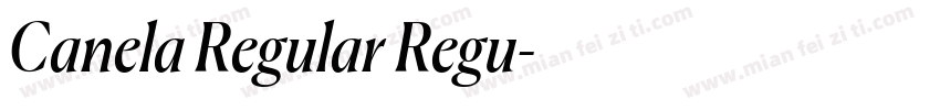 Canela Regular Regu字体转换
